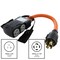 Ac Works Power Strip Cord, STW, 5-15/20R, 5-20P, 1.5 ft., Orange L2130CBF520 - alternate 8